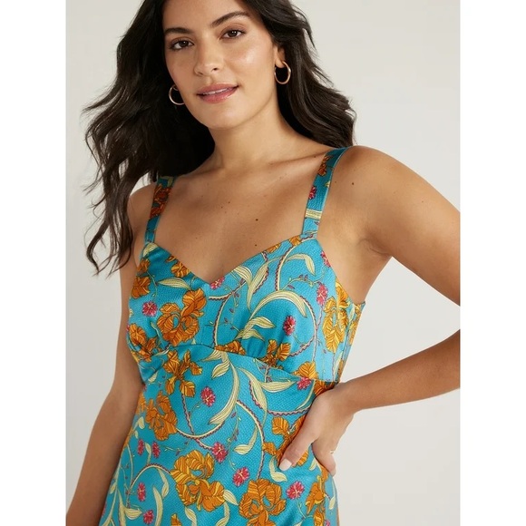 Sofia Jeans by Sofia Vergara Women's Mid Calf Slip Dress Size Medium - Picture 3 of 10